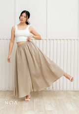 NOA X KUSUMANGGI - NAEKA Sheer Look Wide Long Pants with Inner