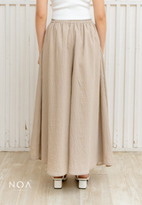 NOA X KUSUMANGGI - NAEKA Sheer Look Wide Long Pants with Inner