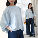 MINORI Cotton Batwing Blouse