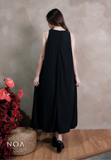 AYURI Nylon Sleeveless Balloon Maxi Dress