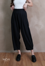ICHIKA Basic Linen Balloon Ankle Pants