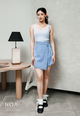 AERI Linen Bow Tie Skort