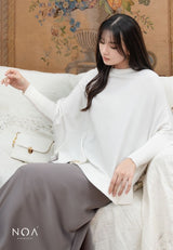 HANAKA Knitted Batwing Blouse