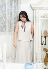 AKIYA Sateen Sleeveless Blouse