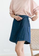 AERI Linen Bow Tie Skort