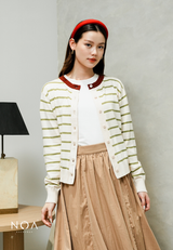 UME Basic Stripes Knitted Cardigan