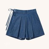 AYUKA Denim Wrap Pleats Skort