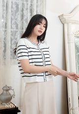 AIKO Knitted Striped Blouse