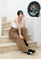 AYAKA Linen Wrap Straight Pants