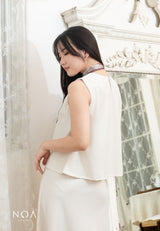 AKIYA Sateen Sleeveless Blouse