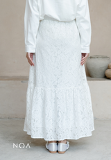 NOA X DHATU AKARI Lace Maxi Skirt with Inner
