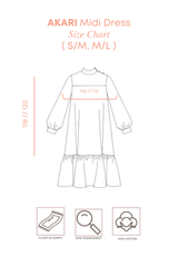 NOA X DHATU AKARI Puffsleeve Midi Dress with Lace