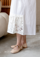 NOA X DHATU AKARI Puffsleeve Midi Dress with Lace