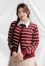 UME Basic Stripes Knitted Cardigan