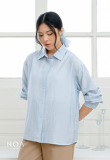 NOA X KUSUMANGGI - ARUMI Sheer Look Oversized Long Sleeve Shirt