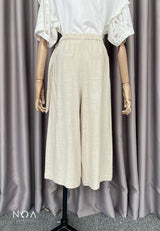 KIYORA Linen Wrap Midi Pants