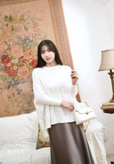 HANAKA Knitted Batwing Blouse