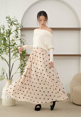 MINASE Rayon Off Shoulder T-Shirt