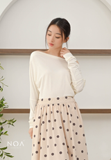 MINASE Rayon Off Shoulder T-Shirt