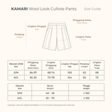 KAMARI Wool Look Culotte Pants