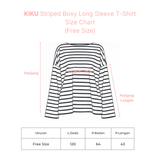 KIKU Striped Boxy Long Sleeve T-Shirt