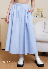 MIURA Striped Maxi Skirt