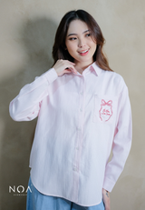 HER SEASON Striped Long Sleeve Shirt