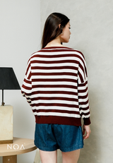 HINATA Striped Knitted Blouse