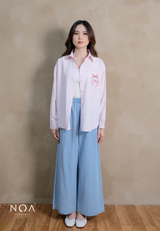 HER SEASON Striped Long Sleeve Shirt