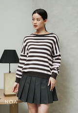 HINATA Striped Knitted Blouse