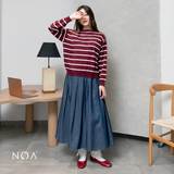 RURI Knitted Stripe Blouse