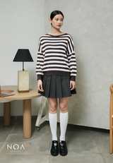 HINATA Striped Knitted Blouse