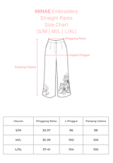 NOA X KUSUMANGGI - MINAE Embroidery Straight Pants