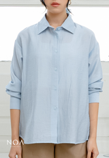 NOA X KUSUMANGGI - ARUMI Sheer Look Oversized Long Sleeve Shirt