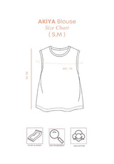 AKIYA Sateen Sleeveless Blouse