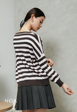 HINATA Striped Knitted Blouse