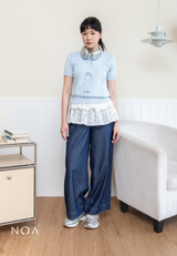 KYARA Knitted Ribbon Blouse