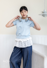 KYARA Knitted Ribbon Blouse