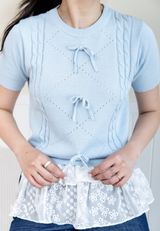 KYARA Knitted Ribbon Blouse