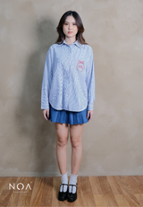 HER SEASON Striped Long Sleeve Shirt