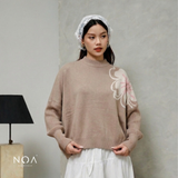 HANI Sakura Knitted Batwing Long Sleeeve Blouse