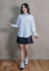 HER SEASON Striped Long Sleeve Shirt