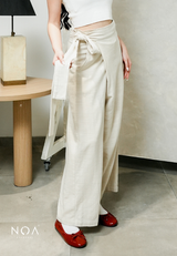 AYAKA Linen Wrap Straight Pants