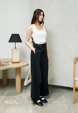 AYAKA Linen Wrap Straight Pants