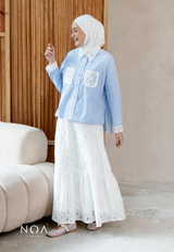 NOA X DHATU KAZUYA Lace Pocket Striped Shirt