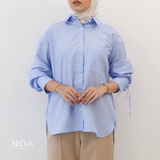 RIZUKA Back Drawstring Long Sleeve Shirt