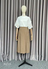 KIYORA Linen Wrap Midi Pants