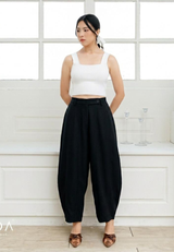 SAZUKI Denim & Finewool Barrel Pants