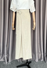 AYAKA Linen Wrap Straight Pants