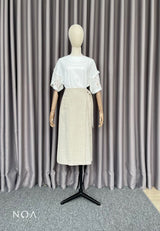 KIYORA Linen Wrap Midi Pants